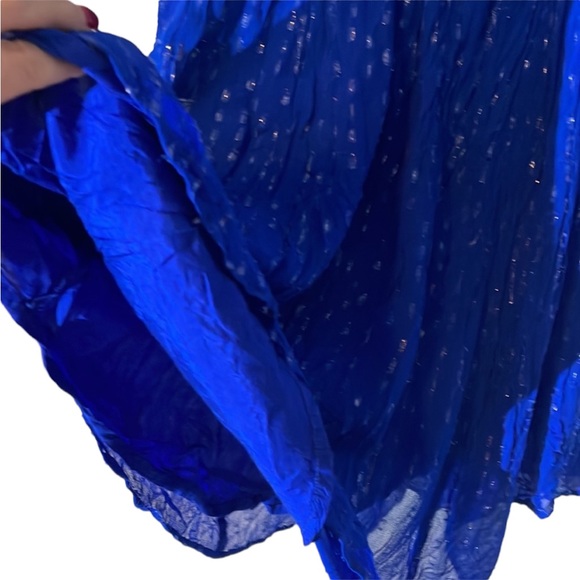 Free People dress.Size S.Royal blue with silver threading. Absolutely beautiful - Picture 4 of 14